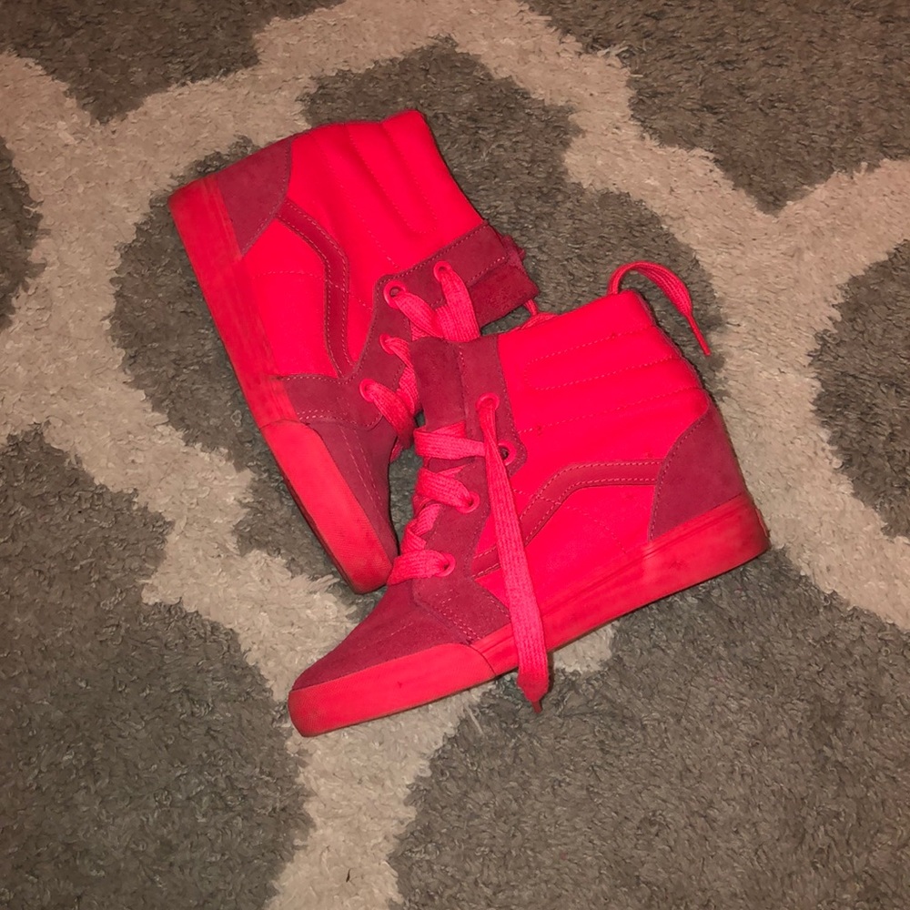 Hot Pink hightop Vans